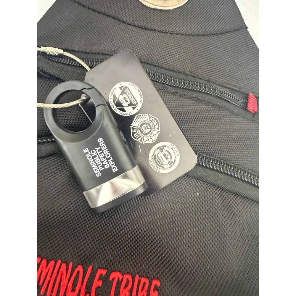 Seminole Tribe Public Safety Explorers Sling Backpack Black Fire Police Pouch